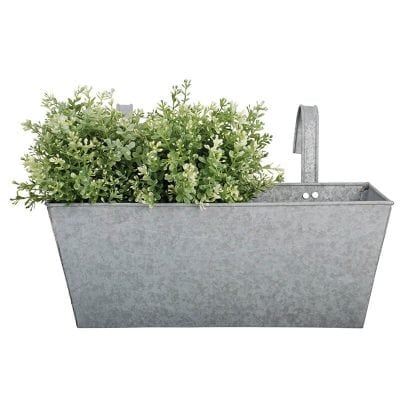 Old Zinc Rectangular Balcony Flower Planter