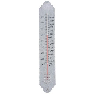 Old Zinc Thermometer - Large