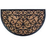 Rubber Doormat w/ Cocos - Half-Round
