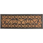 Long Scroll Work Rubber and Coir Doormat