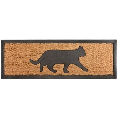 Long Cat Rubber and Coir Doormat