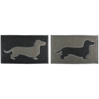 Doormat PVC Dachshund, Assortment of 2 Colors
