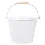 Bucket - White, Zinc