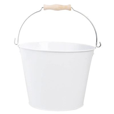 Bucket - White, Zinc