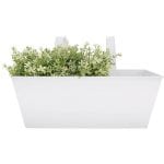 Rectangular Balcony Flower Planter - White, Zinc