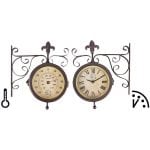 Plastic Station Clock and Thermometer