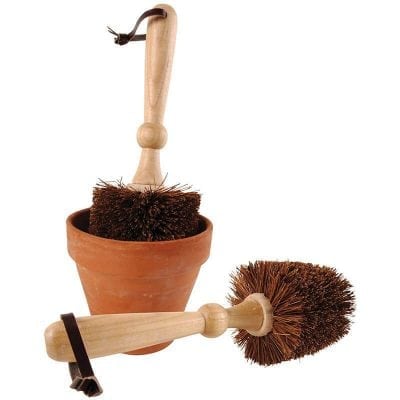 Flower Pot Bristle Brush 5"