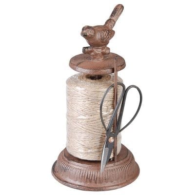 Garden Twine and Scissors - Cast Iron Antique Brown