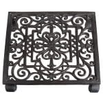 Cast Iron Plant Trolley - Square Filigree