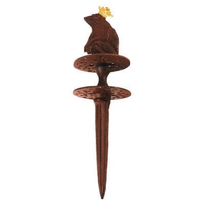 Garden Hose Reel Frog Prince - Cast Iron Antique Brown