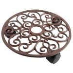 Plant Trolley - Round Cast Iron w/ Hole for Display