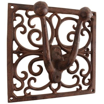 Garden Tool Hanger - Cast Iron Antique Brown - Single