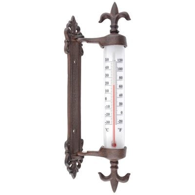 een miljard klimaat in stand houden Cast Iron Window Frame Thermometer – Esschert Design USA