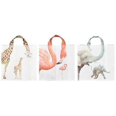Shopping Bag Zoo Animal Necks, Assortment of 3 Designs