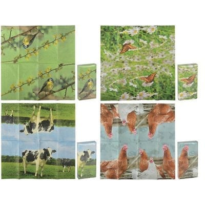 Tissues Nature Print, Assortment of 4 Designs