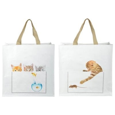 Kitten Peek-a-Boo Shopping Bag, 2 Asst. Styles
