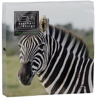 Pack of 20 Zebra Napkins