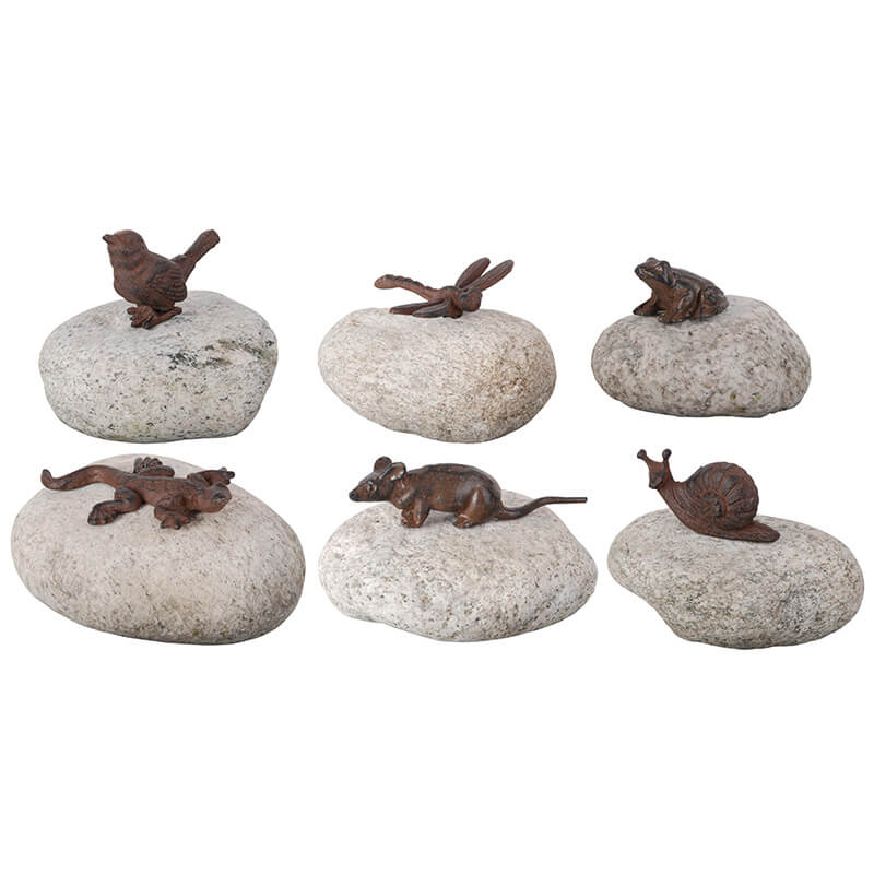 Aged Ceramic Frog Moss, Green - Esschert Design USA