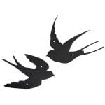 Bird Wall Decoration, Cast Iron, Antique Brown, 2 Asst. Styles