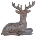 Resting Deer, Cast Iron, Antique Brown