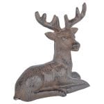 Resting Deer, Cast Iron, Antique Brown - Image 2