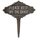 "PLEASE KEEP OFF THE GRASS" Sign