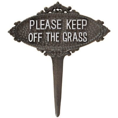 "PLEASE KEEP OFF THE GRASS" Sign