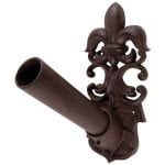 Flag Pole - Fleur De Lis - Antique Brown