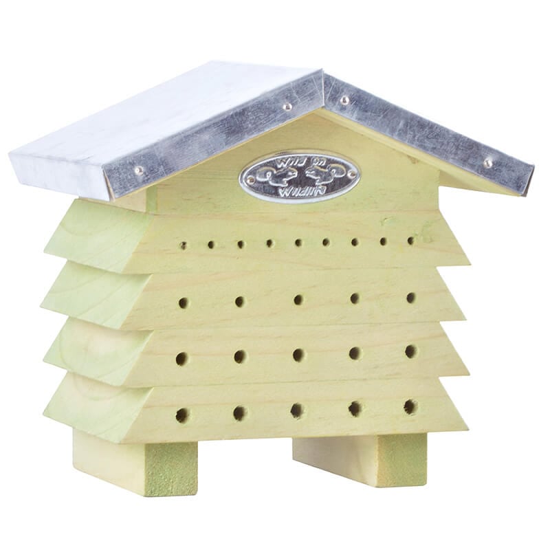 Bee House w/Paper Straws, Wood/Metal - Esschert Design USA