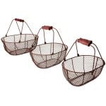 Woven Wire Basket Set of 3 - Oval