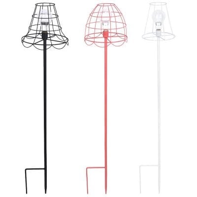 Tealight Lamp on Stick Wire, Assortment of 3 Colors