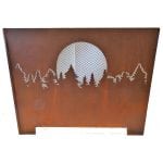 Forest & Moon Fire Basket- Sheet Metal, Rust Finish