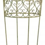 Aged Metal Round Plant Support, Green