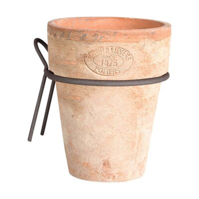 Aged Terracotta Long Tom Pot w/ Wall Hanger