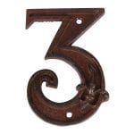 Cast Iron House Number, 3