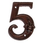 Cast Iron House Number, 5