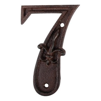 Cast Iron House Number, 7