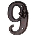 Cast Iron House Number, 9