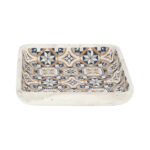 Portuguese Tile Bird Bath, Concrete