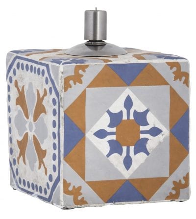 Portuguese Tile Oil Lamp, Concrete