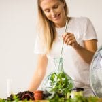 Terrarium Bottle w/Tools, Glass, Green - Small - Image 4
