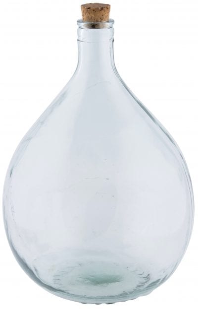 Terrarium Bottle w/Tools, Glass, Green - Medium