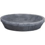 Aged Terracotta Round Saucer for AT33, Charcoal