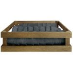 Aged Terracotta 24 Flower Pots in Wood Crate, Charcoal