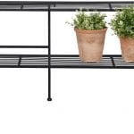 Two Shelf Folding ?tag?re, Iron, Black