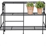 Three Shelf Folding ?tag?re, Iron, Black