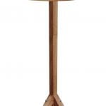 Round Bird Feeder on Stand w/Black Dome Roof, Wood
