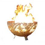 Garden Fire Bowl, Rust Metal Finish - X Large