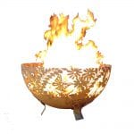 Garden Fire Bowl, Rust Metal Finish - Large