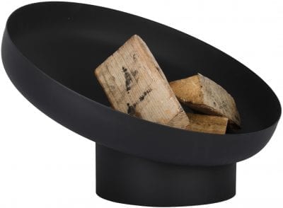 Sloping Fire Bowl, Black